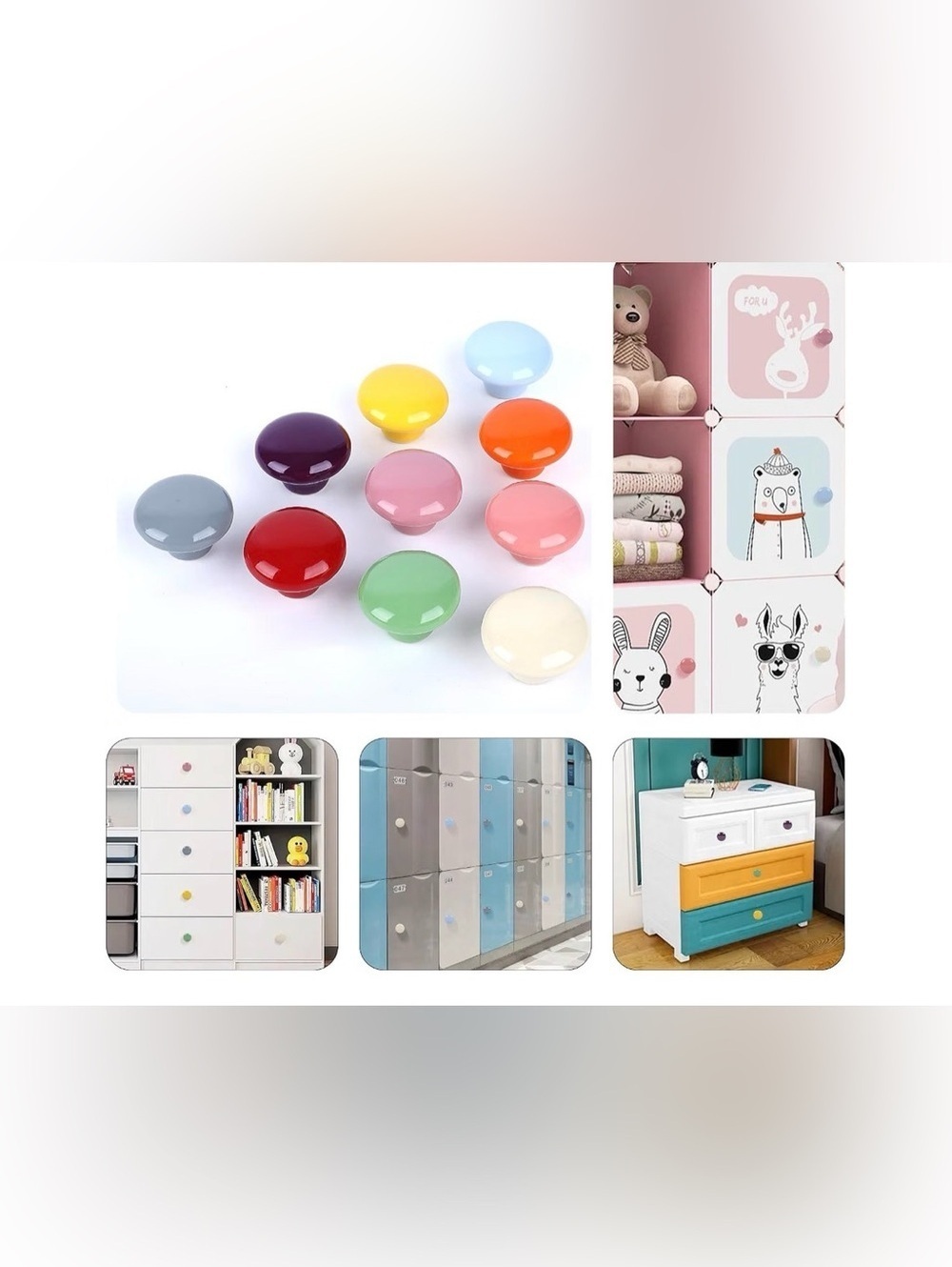 Multicolor Round Cabinet Knobs - Home Storage & Organization